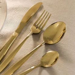 HOMLA Zestaw Sztućców Livadi Zlotych 24 Szt.