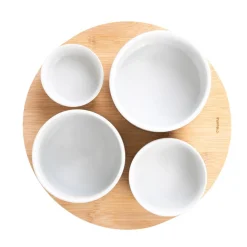 HOMLA Zestaw Yifan Bialy, Misek Do Serwowania 5 El. 33 Cm